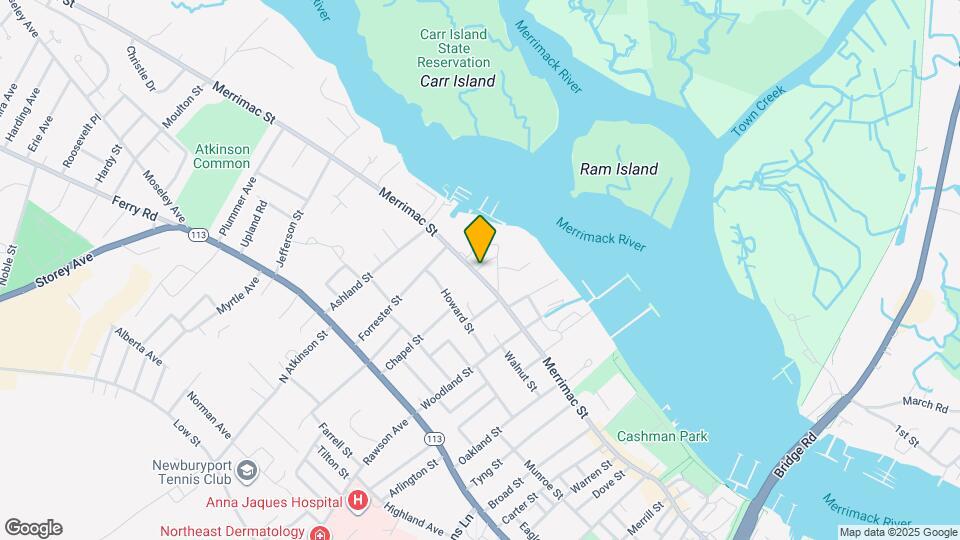 344 Merrimac St, Unit Super sized studio suite Map and Location Details