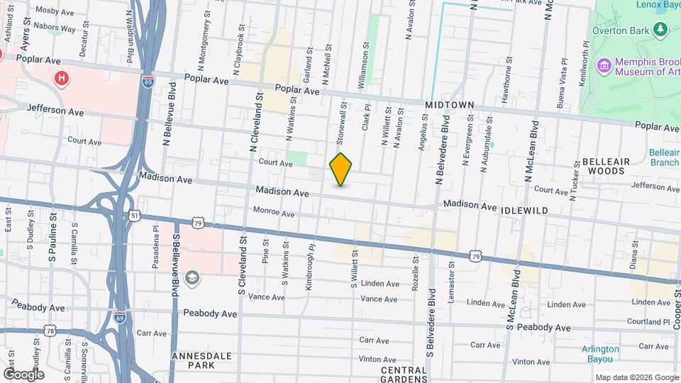 1508 Madison Ave Mapa y Detalles de la Ubicación