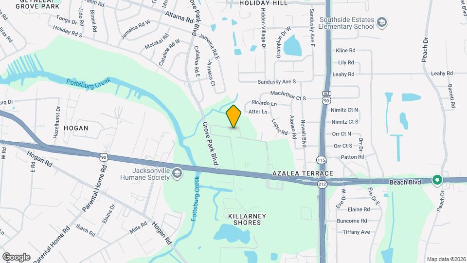 8601 Beach Blvd, Unit Southern Grove Condo Map and Location Details