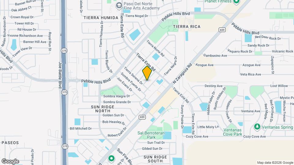 2212 Tierra De Oro Way Map and Location Details