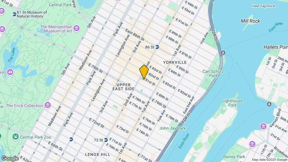 307 E 81st St Map and Location Details