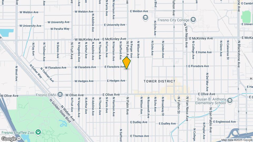1355 N Palm Ave Map and Location Details