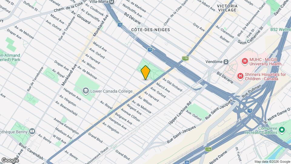 3421-3423 Av. D'oxford Map and Location Details