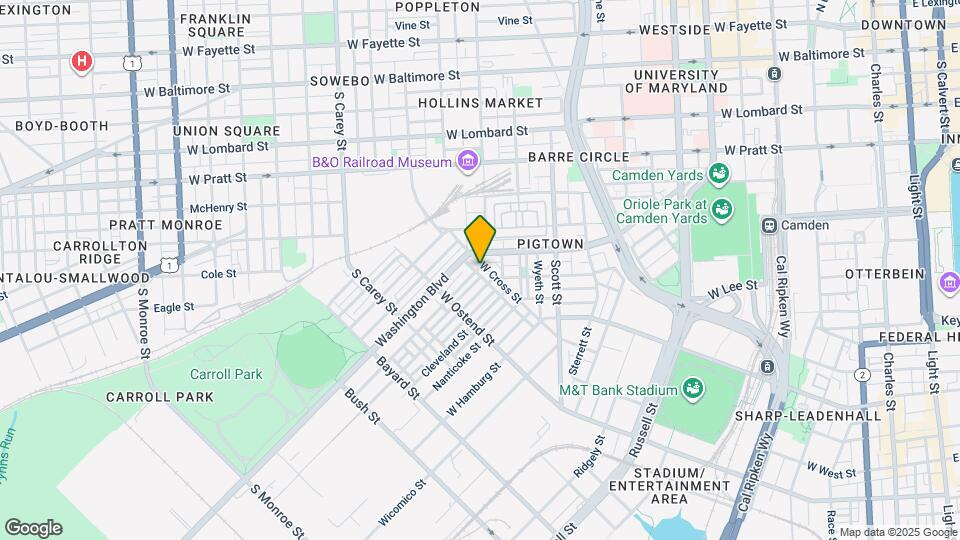 1223 W Cross St Map and Location Details