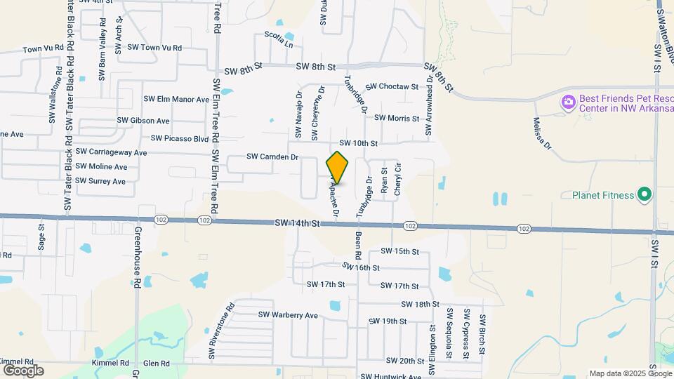 1207 SW Apache Dr Map and Location Details