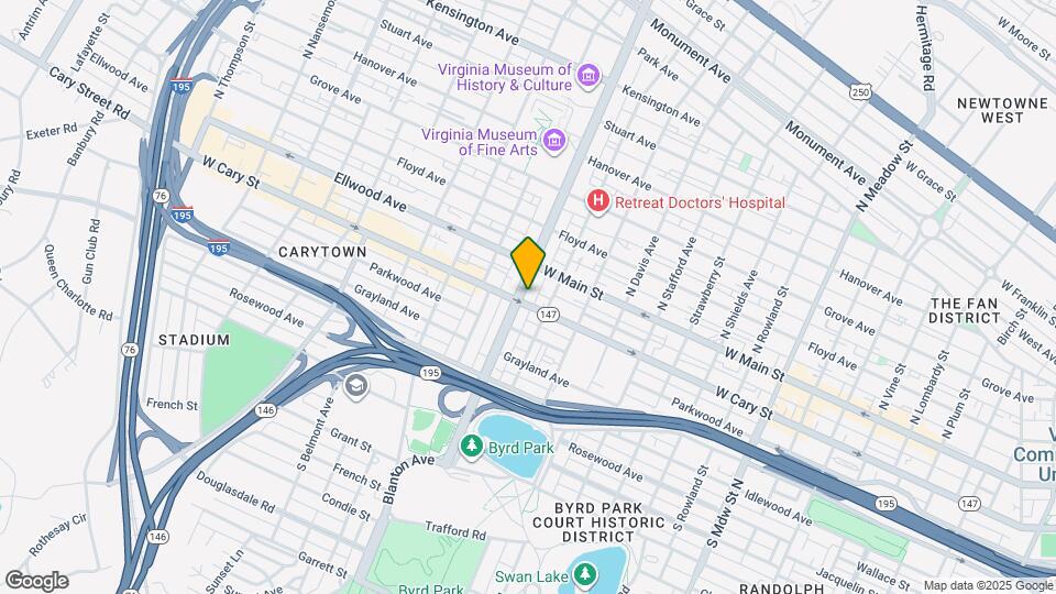 21 S Arthur Ashe Boulevard Map and Location Details