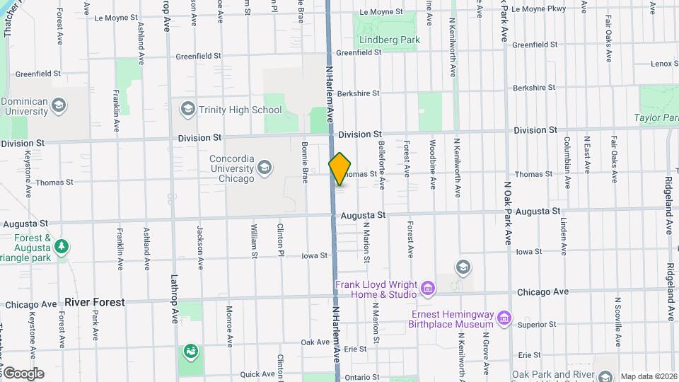 1029 N Harlem Ave Map and Location Details