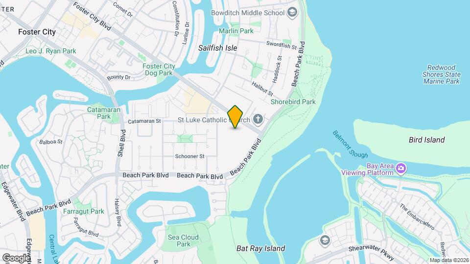 1061 Beach Park Blvd Map and Location Details