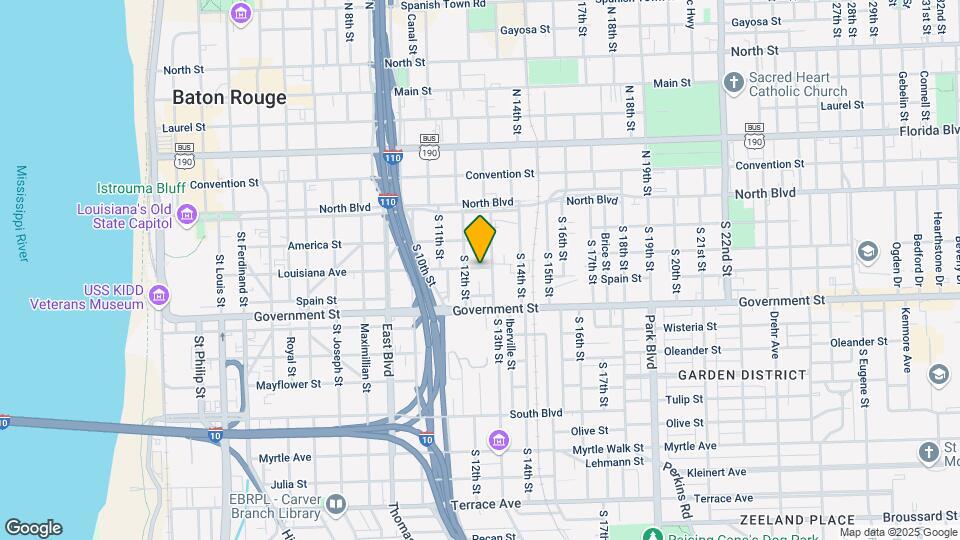 1236 Louisiana Ave Map and Location Details