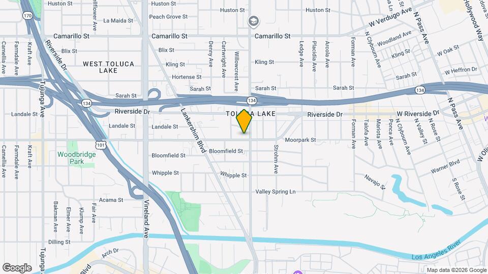 10611 Moorpark St, Unit 202 Mapa y Detalles de la Ubicación