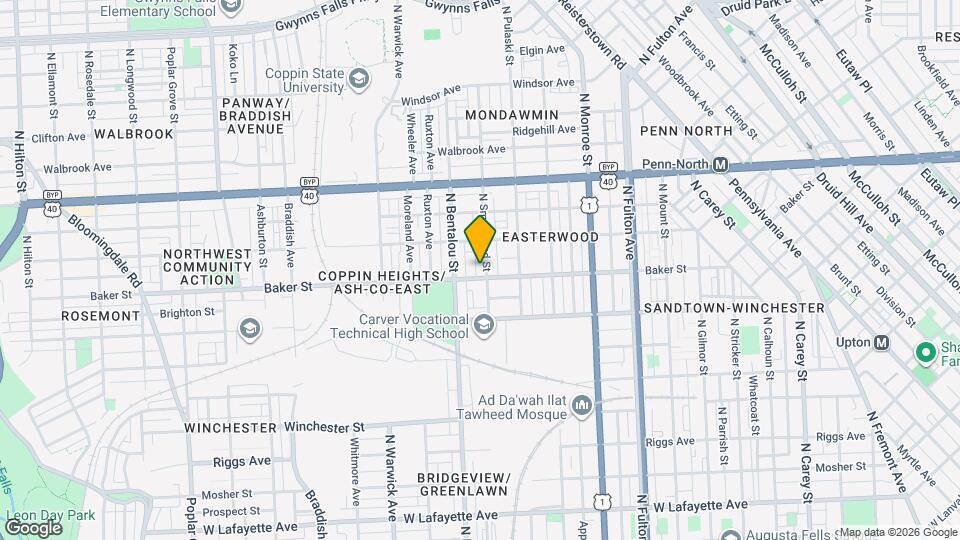 1610 N Smallwood St Map and Location Details