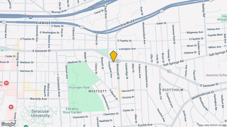1920 E Genesee St, Unit 1 Map and Location Details