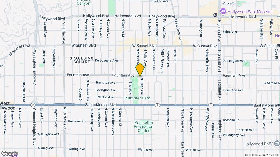 1251 N Fuller Ave Map and Location Details