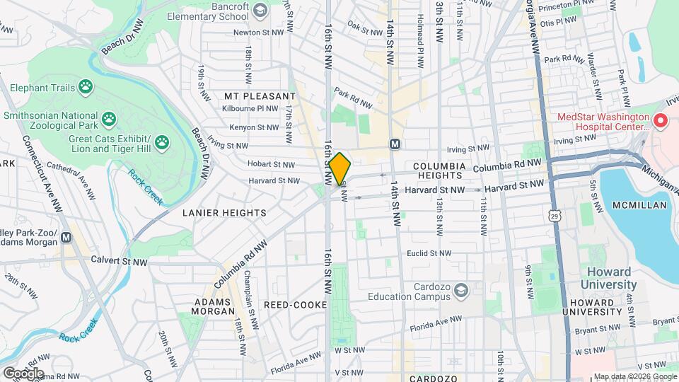 1506 Columbia Rd NW Mapa y Detalles de la Ubicación