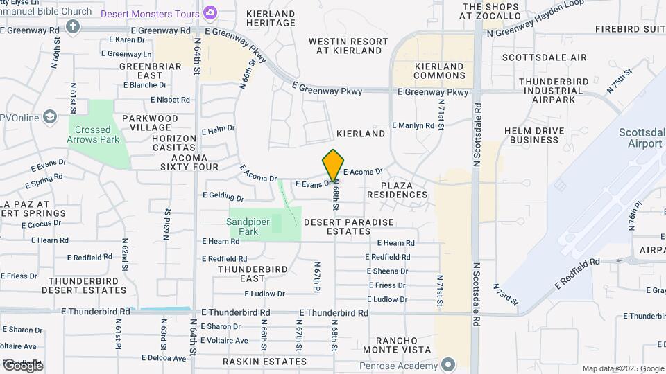 6785 E Evans Dr Map and Location Details