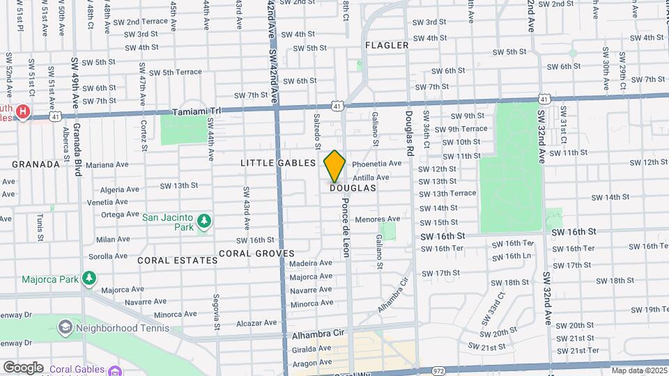 215 Sidonia Ave Map and Location Details