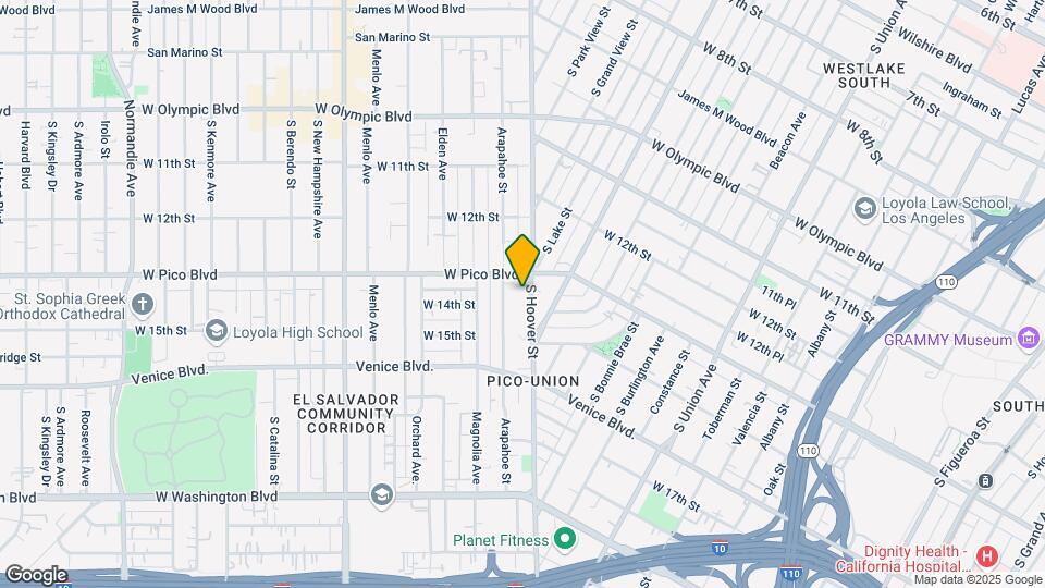 1321 S Hoover St Map and Location Details