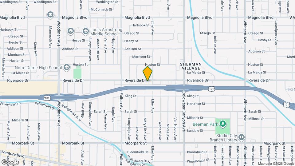 13118 Riverside Dr, Unit Unit 3 Map and Location Details