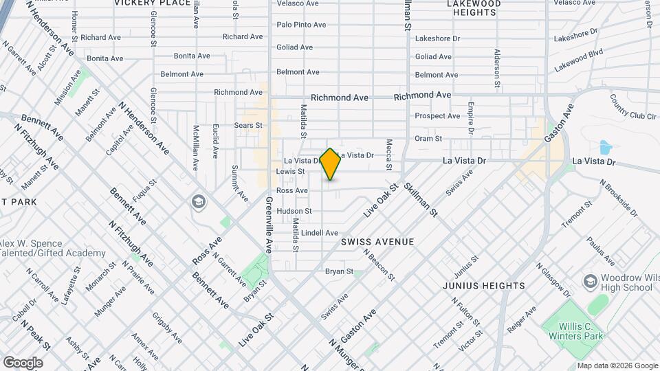 5909 Ross Ave Map and Location Details