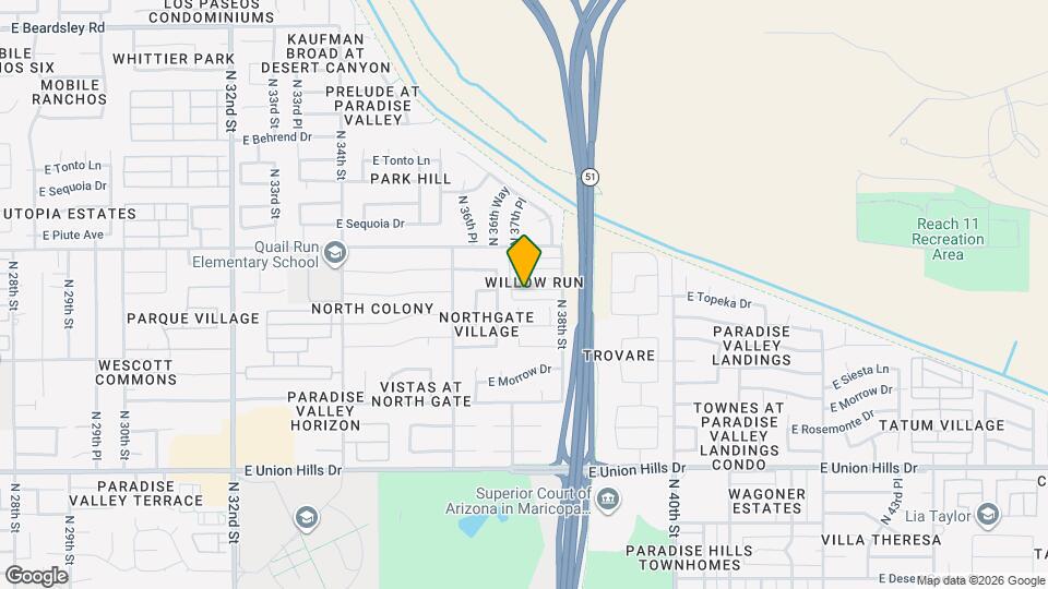3721 E Kerry Ln Map and Location Details