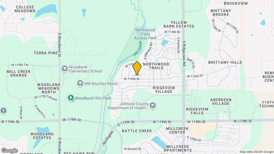 18880 W 116th St Map and Location Details