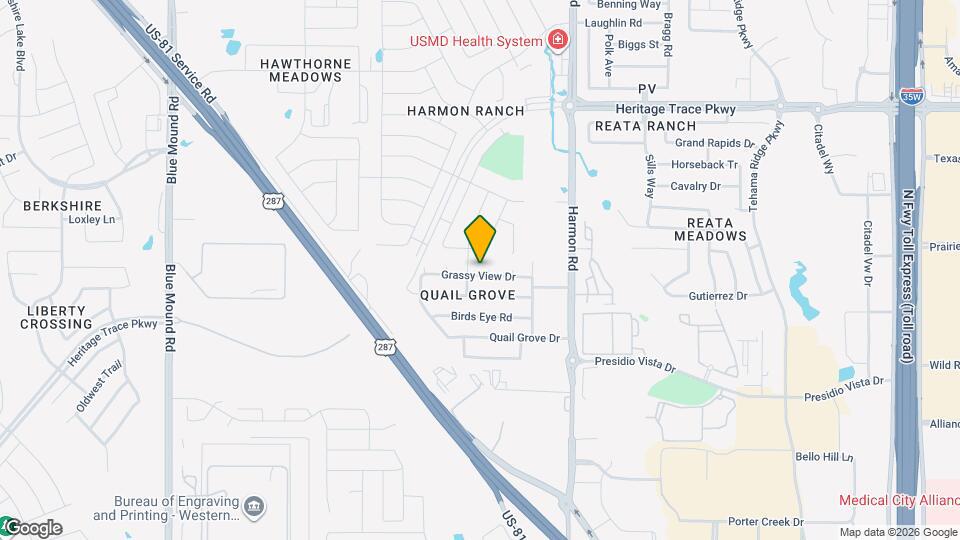 1613 Grassy View Dr Map and Location Details