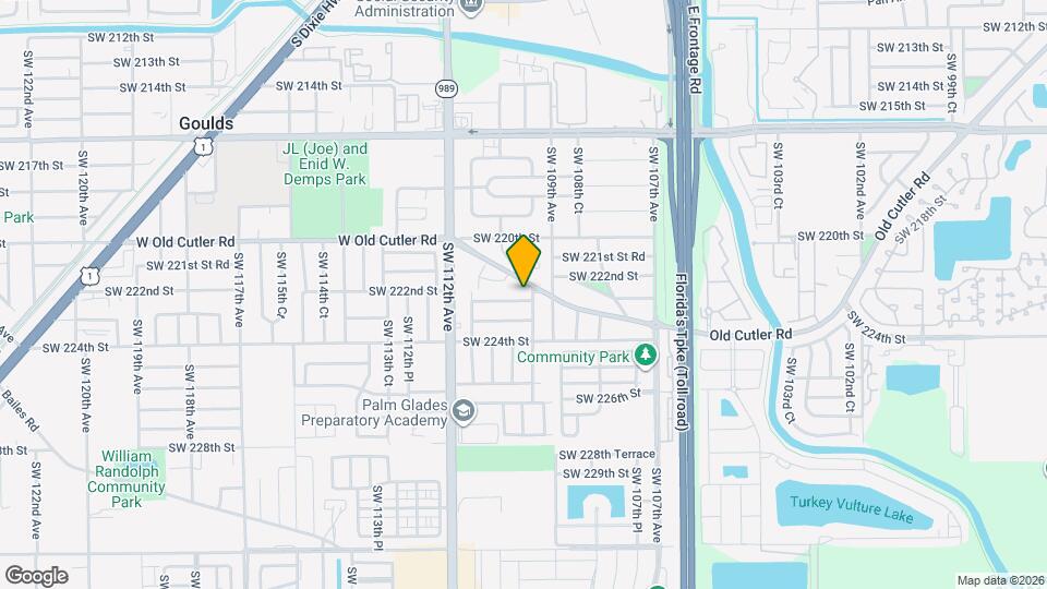 10961 SW 222nd Terrace Map and Location Details
