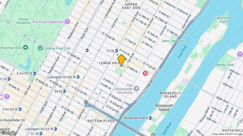 357 E 68th St Mapa y Detalles de la Ubicación