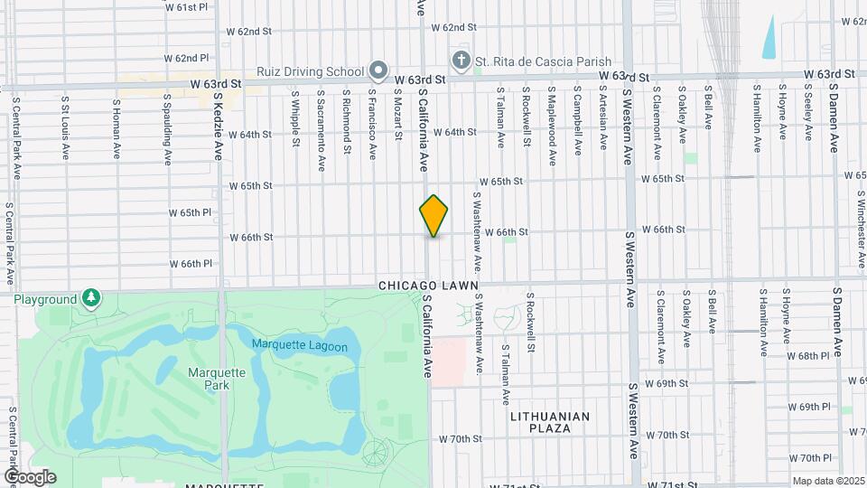 6609 S California Ave, Unit 2nd floor front Map and Location Details