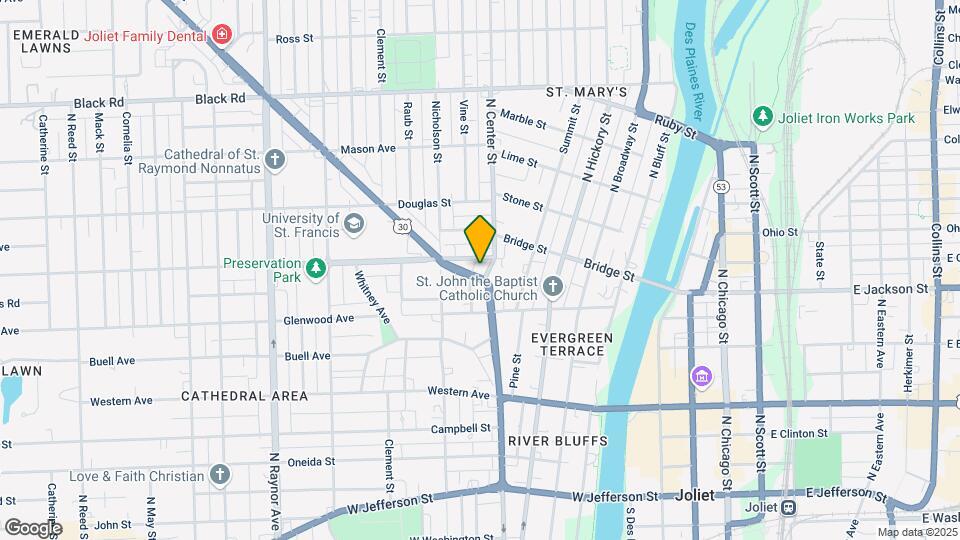 417 N Center St Map and Location Details