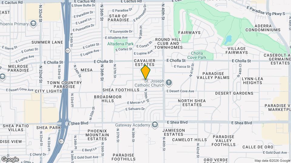 3839 E Shangri La Rd Map and Location Details