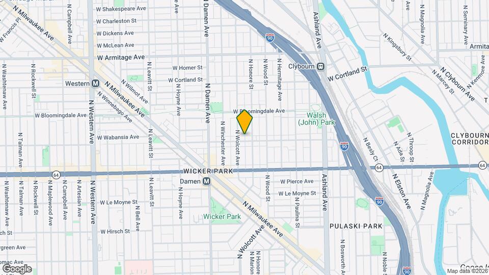 1848 W Wabansia Ave Map and Location Details