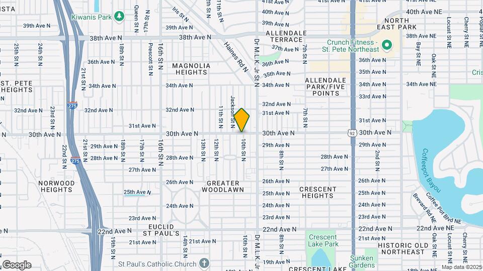 1000 30th Ave N-Unit -Mother-In-Law Map and Location Details