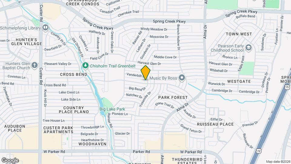 1401 Cross Bend Rd Map and Location Details