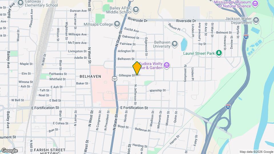 1334 N Jefferson St Map and Location Details