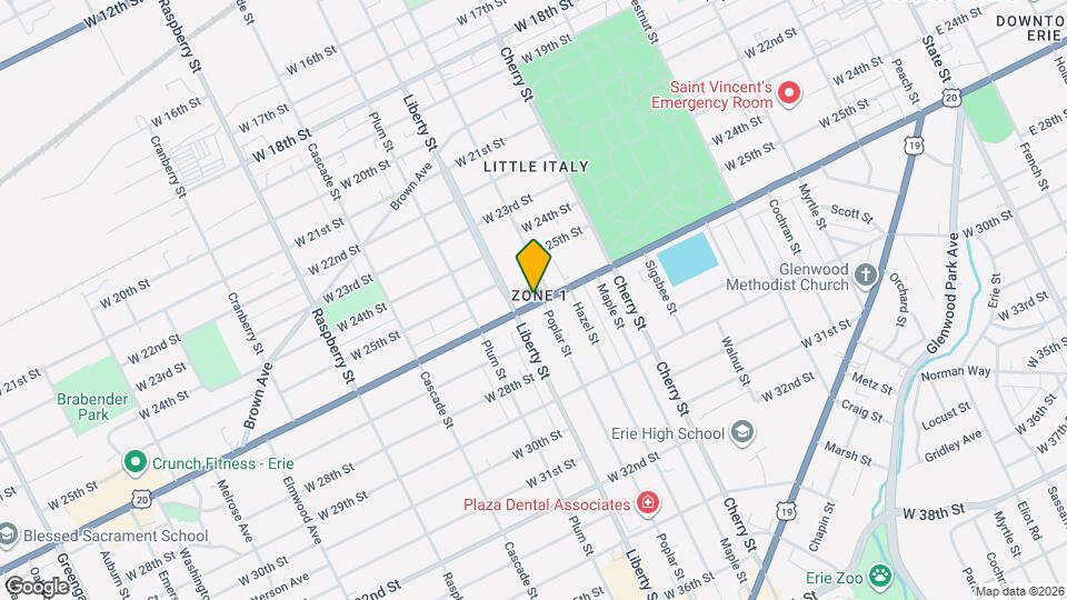 712 W 26th St Map and Location Details