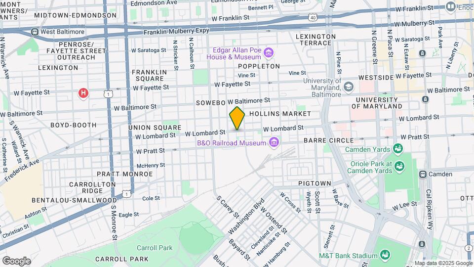 1117 W Lombard St Map and Location Details