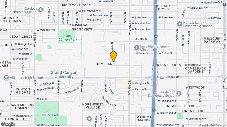 5107 N 28th Dr Map and Location Details