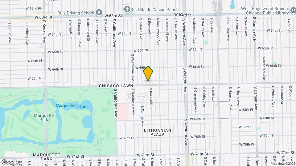 6652 S Rockwell St Map and Location Details