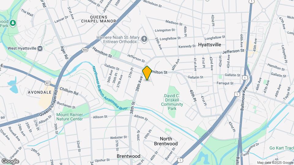 3829 Hamilton St Map and Location Details