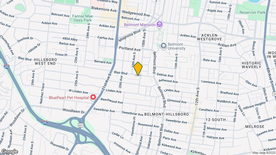 1803 Blair Blvd Mapa y Detalles de la Ubicación