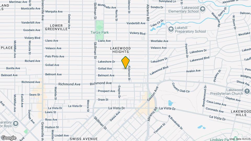 6250 Goliad Ave Map and Location Details