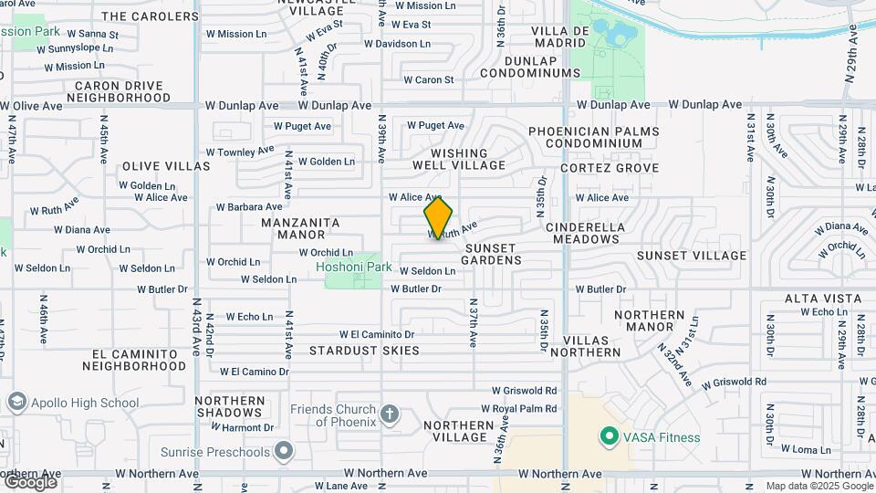 3722 W Diana Ave Map and Location Details