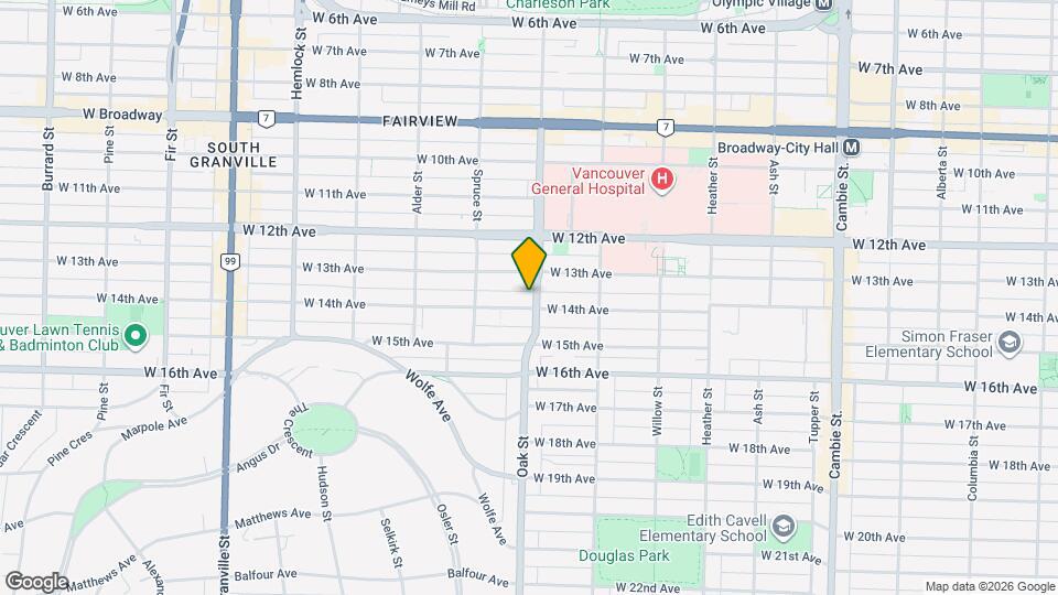 2975 Oak St Map and Location Details