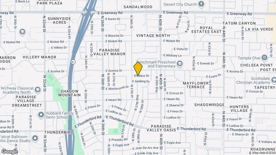 3763 E Evans Dr Map and Location Details