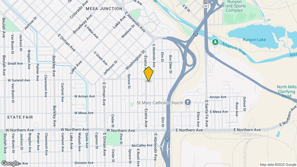 1010 E Evans Ave Mapa y Detalles de la Ubicación