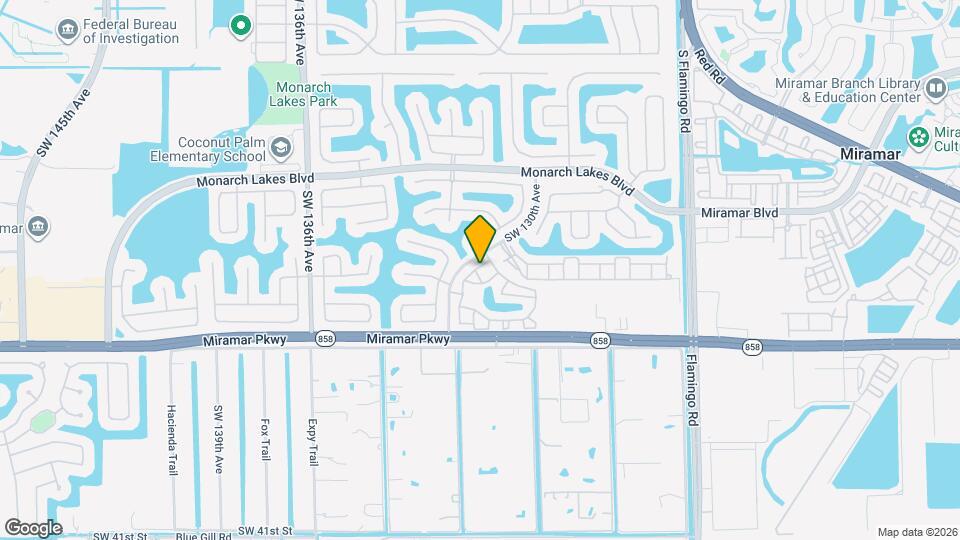 12989 SW 30th Ct Map and Location Details