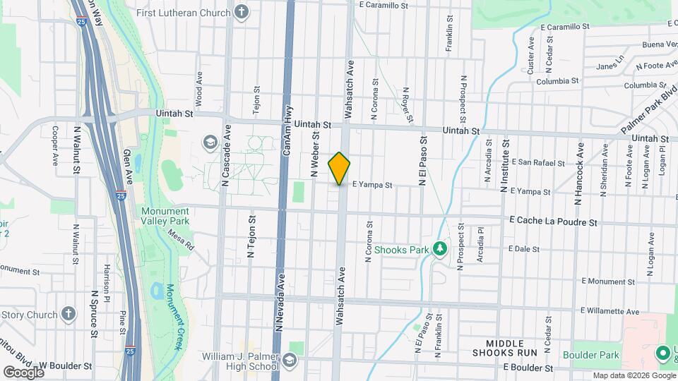 926 N Wahsatch Ave Map and Location Details