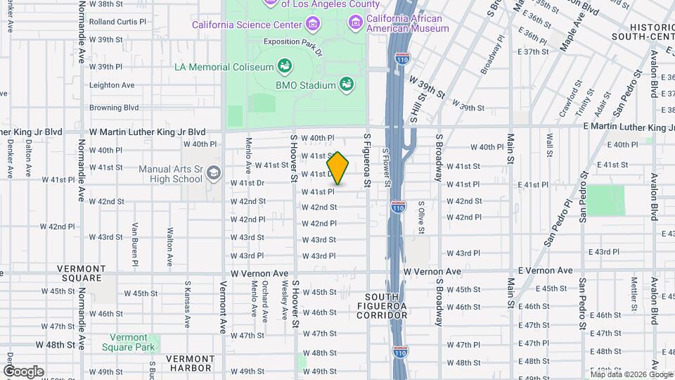 601 1/4 W 41st Pl Map and Location Details