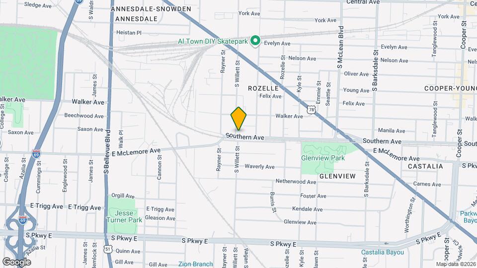 1072 S Willett St Map and Location Details